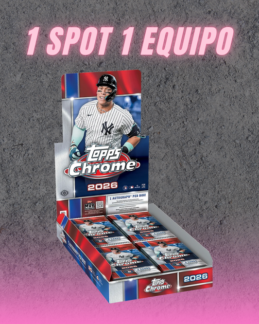 1 SPOT Live Break-  MLB Topps Chrome 2026 Hobby