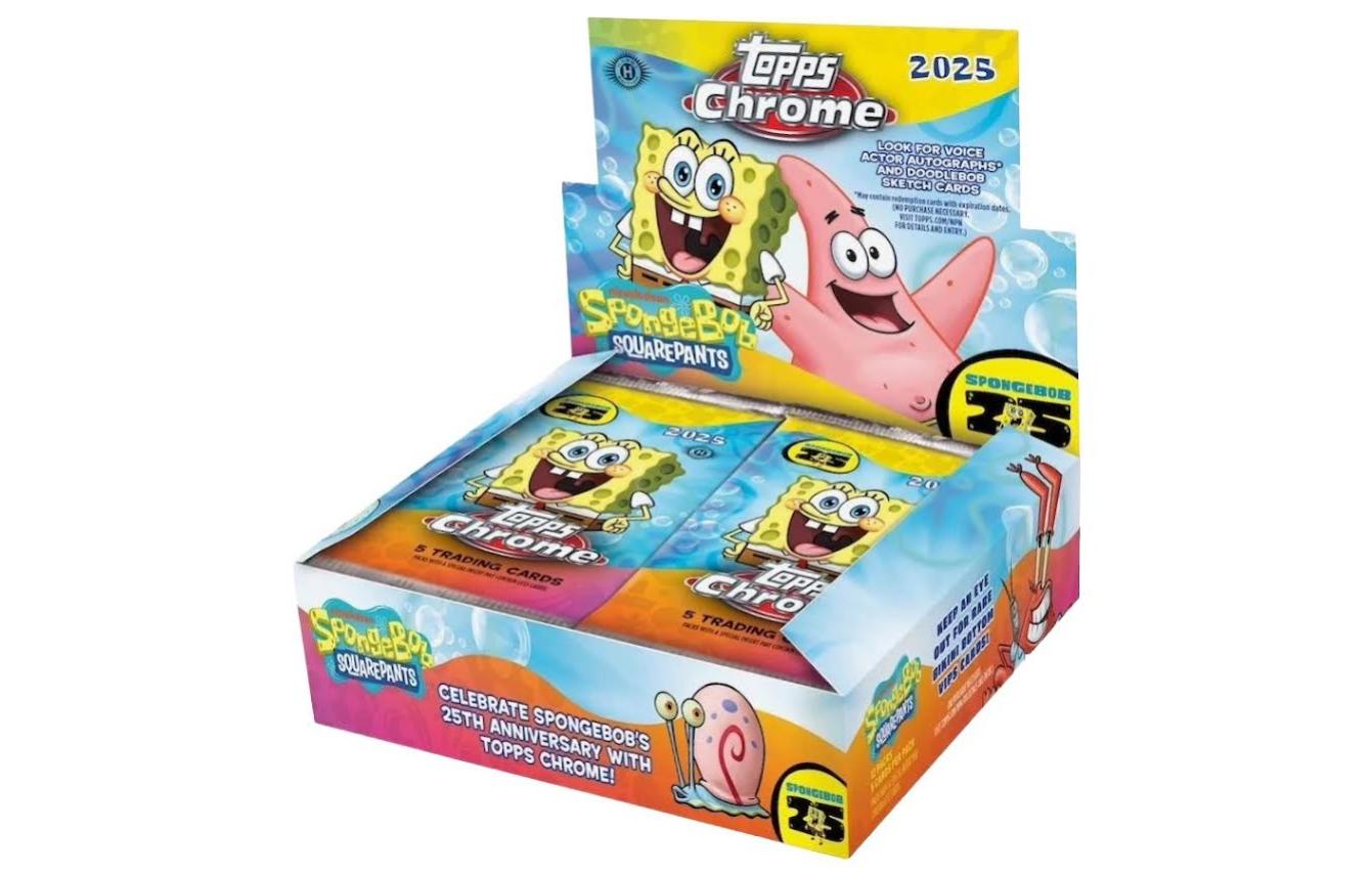 2025 TOPPS CHROME SPONGEBOB SQUAREPANTS HOBBY BOX 25th Anniversary